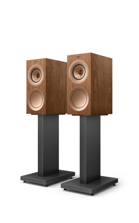 R3_Meta_Walnut_without grille_on_perspective_Front_in pair_on stand.jpg