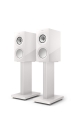 R3_Meta_White Gloss_without grille_on_perspective_Front_in pair_on stand.jpg