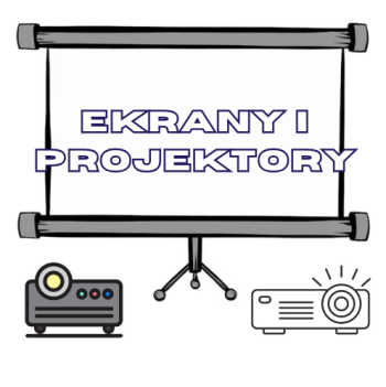 ekran i dwa projektory poniżej